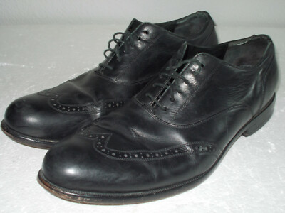 Cole Haan Black Leather Wingtip Derby Shoes, Size 10.5 M Men main image 4