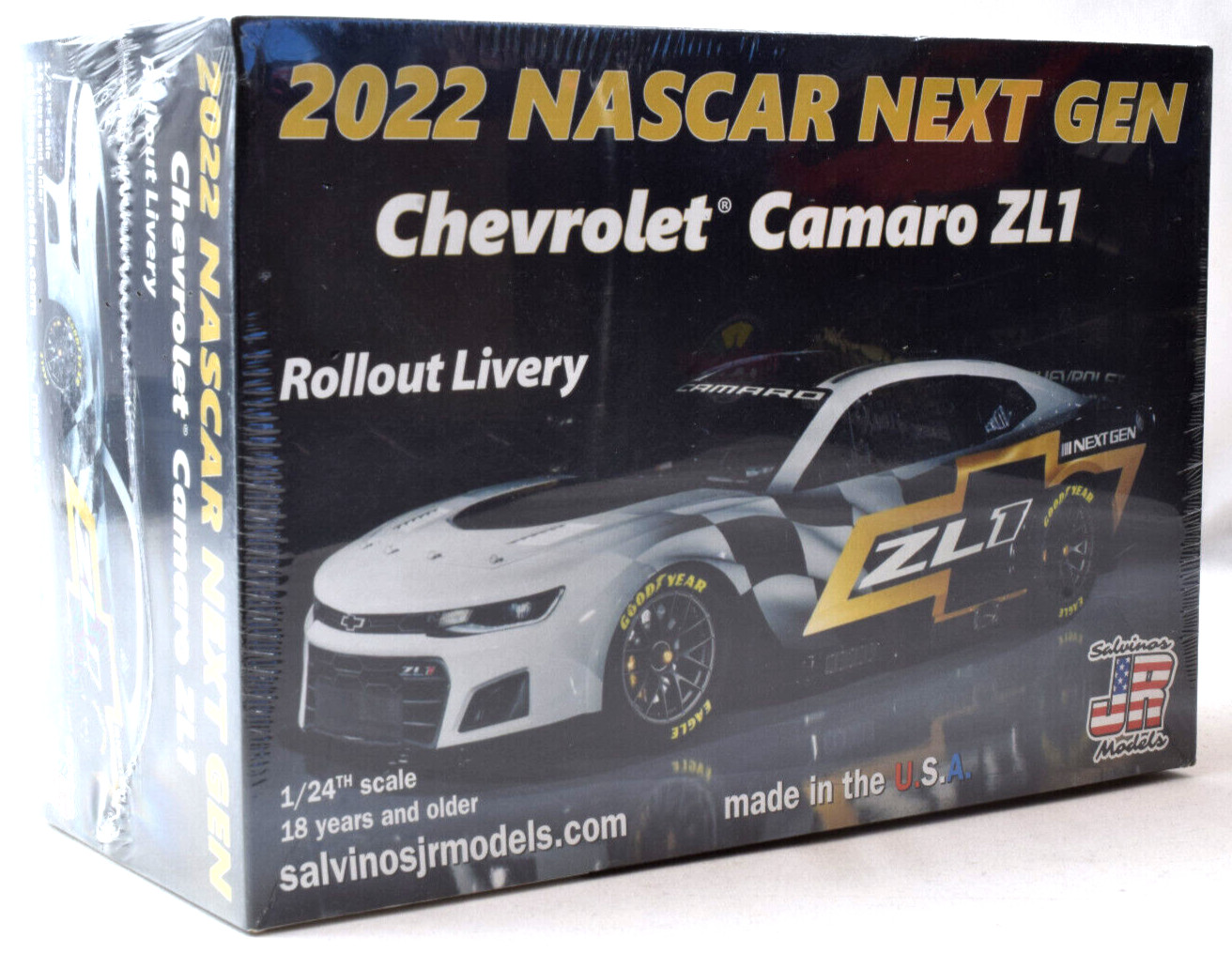 Модели Salvinos JR Выпускают автомобильный комплект Nascar следующего поколения Gen 7 2022 Camaro ZL1 124 4690₽