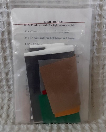 LIGHTHOUSE Pattern Applique Kit Lighthouse Gull Bird Anchor Material Buttons  - Picture 5 of 7