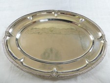 Grand plat ovale en métal argenté Wiskemann (Belgique - Bruxelle)