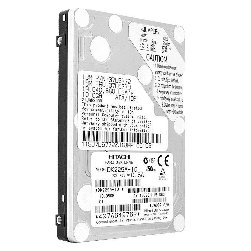 Hard Drive IBM 10GB 37L5772 512KB Cache 4200RPM ATA 2.5" Inch - Image 2 of 4