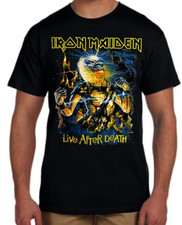 IRON MAIDEN LIVE AFTER DEATH ROCK Black T Shi...