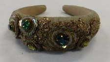 Jeweled Fabric Headband Vintage Made In India