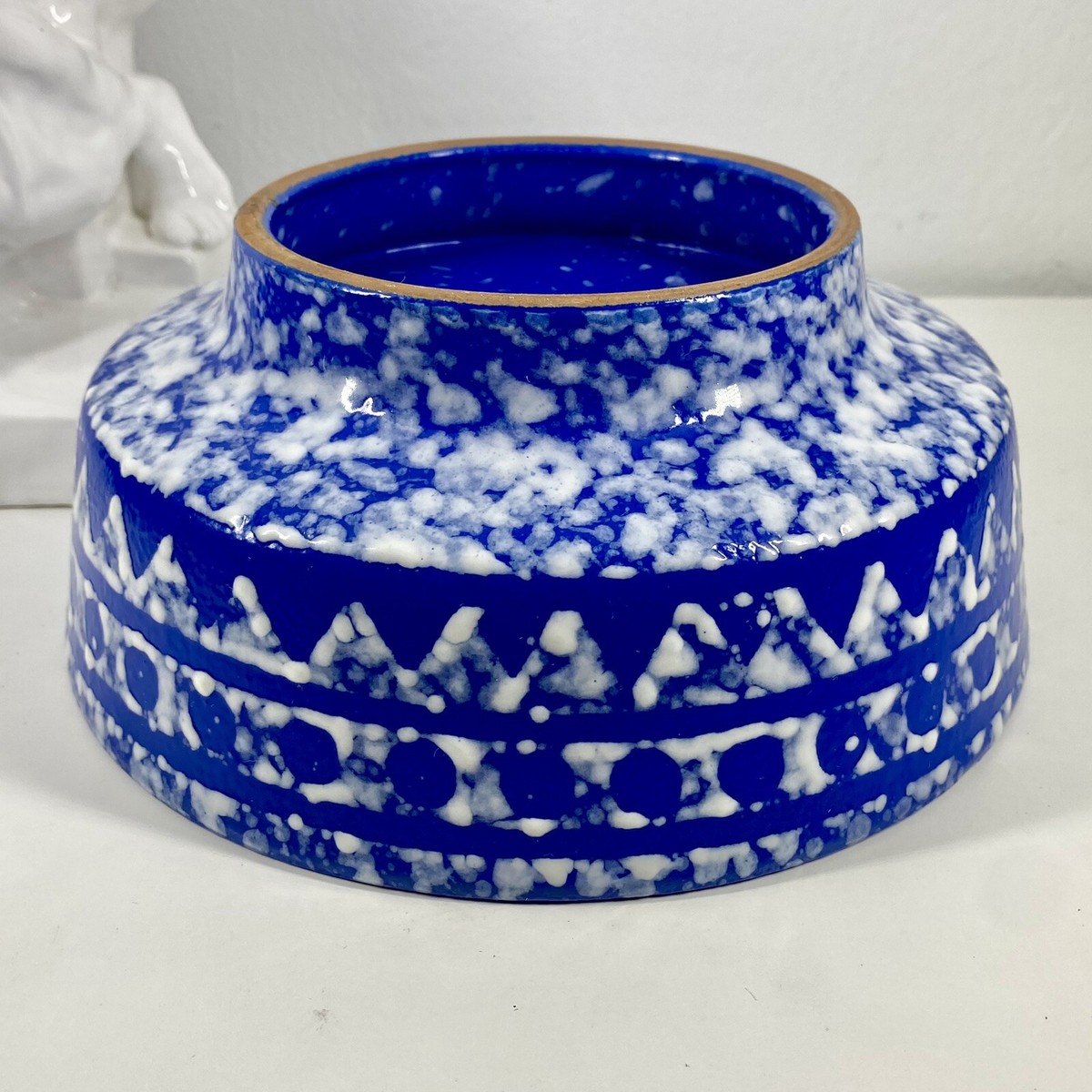 VEB HALDENSLEBEN Specked LAVA BOWL East German FAT LAVA 1960 VEB HALDENSLEBEN Specked LAVA BOWL East German FAT LAVA 1960