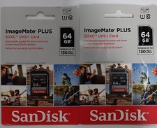SanDisk 2 64GB ImageMate Plus SDXC UHS-1 Memory Card 130MB/s Full HD SD Card GB