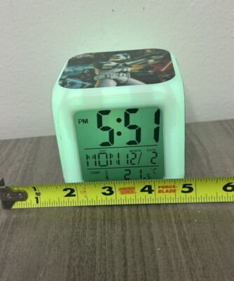 Star Wars Alarm Clock LED Digital Color Changing Night Light Cube Clock