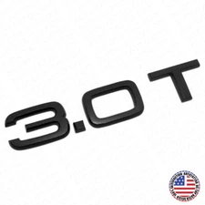 Audi Car Rear Trunk Deck Lid 3.0T Turbo Nameplate Emblem Badge Matte Black Sline