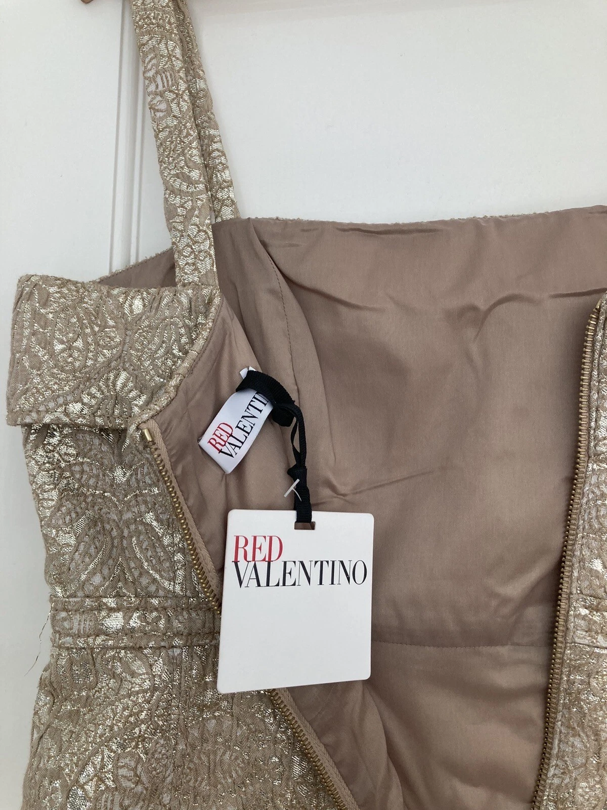 Abito rosso Valentino oro taglia 14