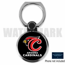 ARIZONA CARDINALS CUSTOM ROUND MOBILE PHONE RING HOLDER STAND FREE USA SHIP