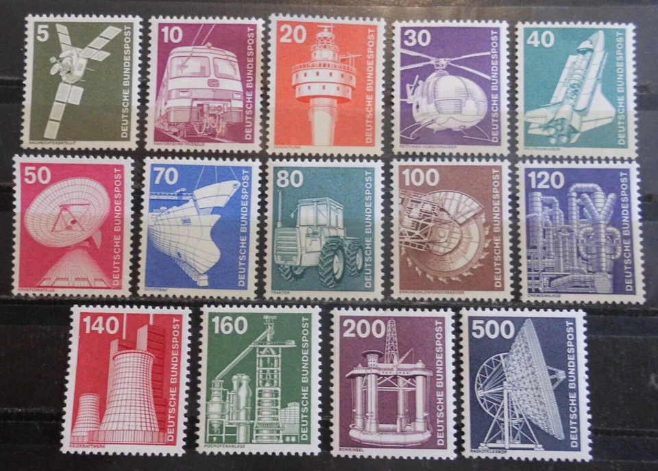 Bund Mi.- Nr. 846 - 859 postfrisch 15.5.1975 Freimarken Industrie und Technik - Bild 1 von 1