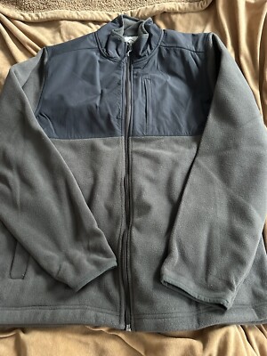 ST JOHNS BAT MENS FULL ZIP OLIVE  FLEECE SIZE M