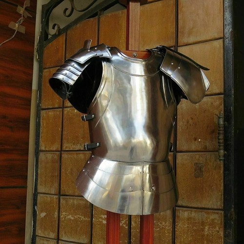 Medieval Breastplate Shoulder Armor Jacket SCA Larp Reenactment Cosplay Costume - Picture 4 of 9