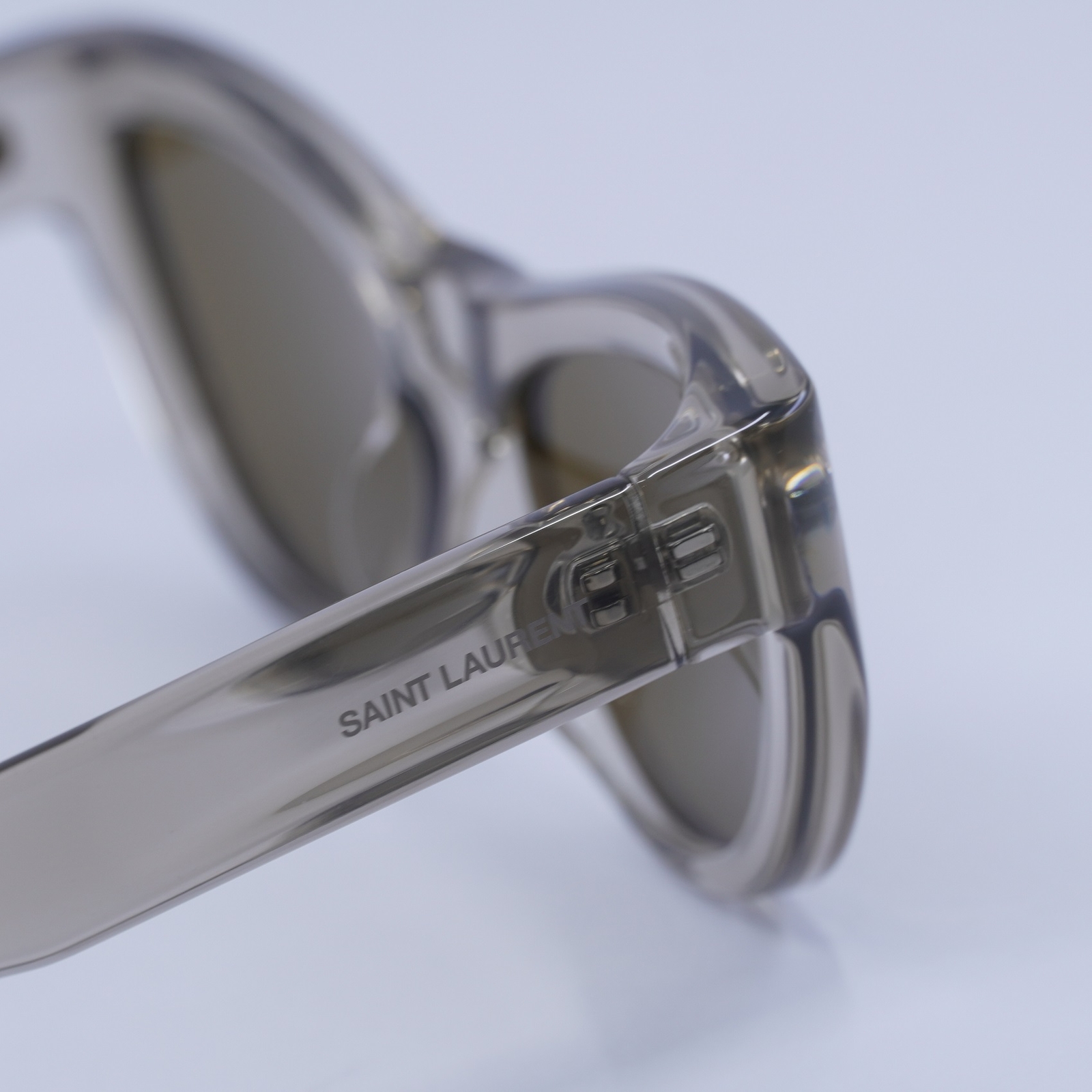 Saint Laurent SL676 005 Occhiali da Sole Trasparente Sabbia Marrone 53 19 145 Nuovi Authe...