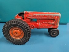 Vintage Hubley Jr. Kiddie Toy Farm Tractor Made In USA Red Black Original Authen