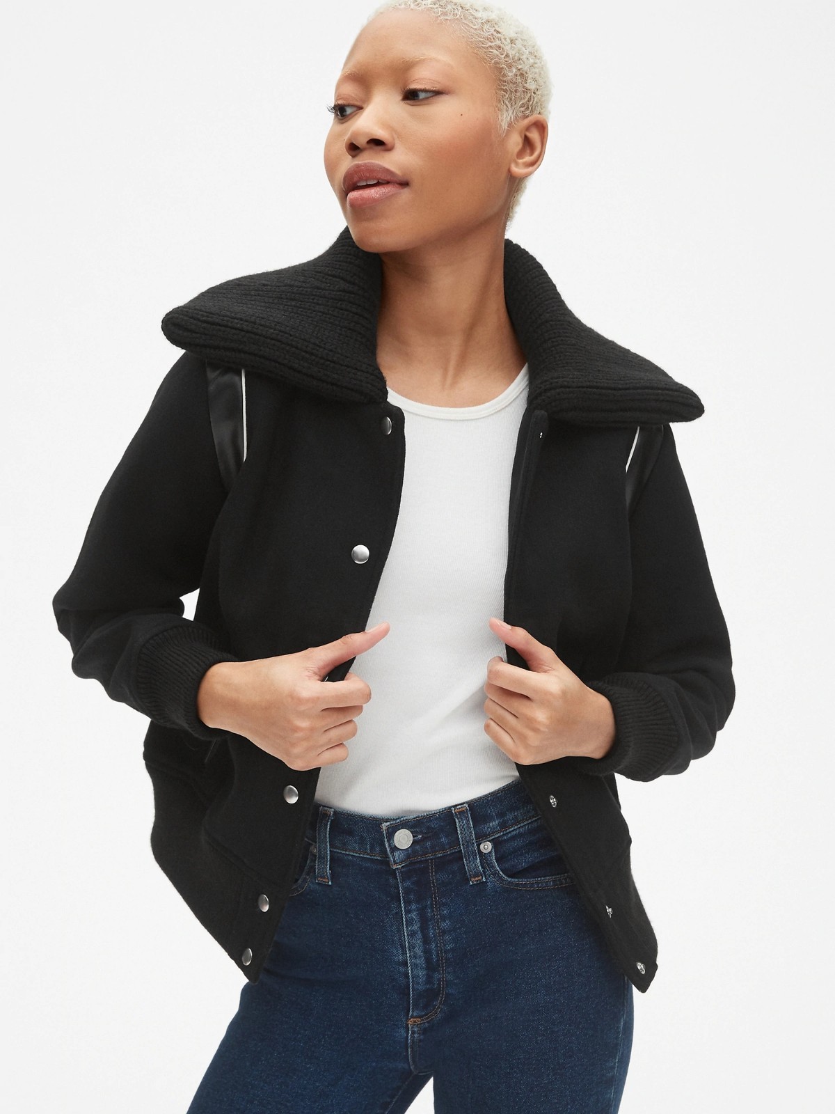 gap canvas bomber jacket