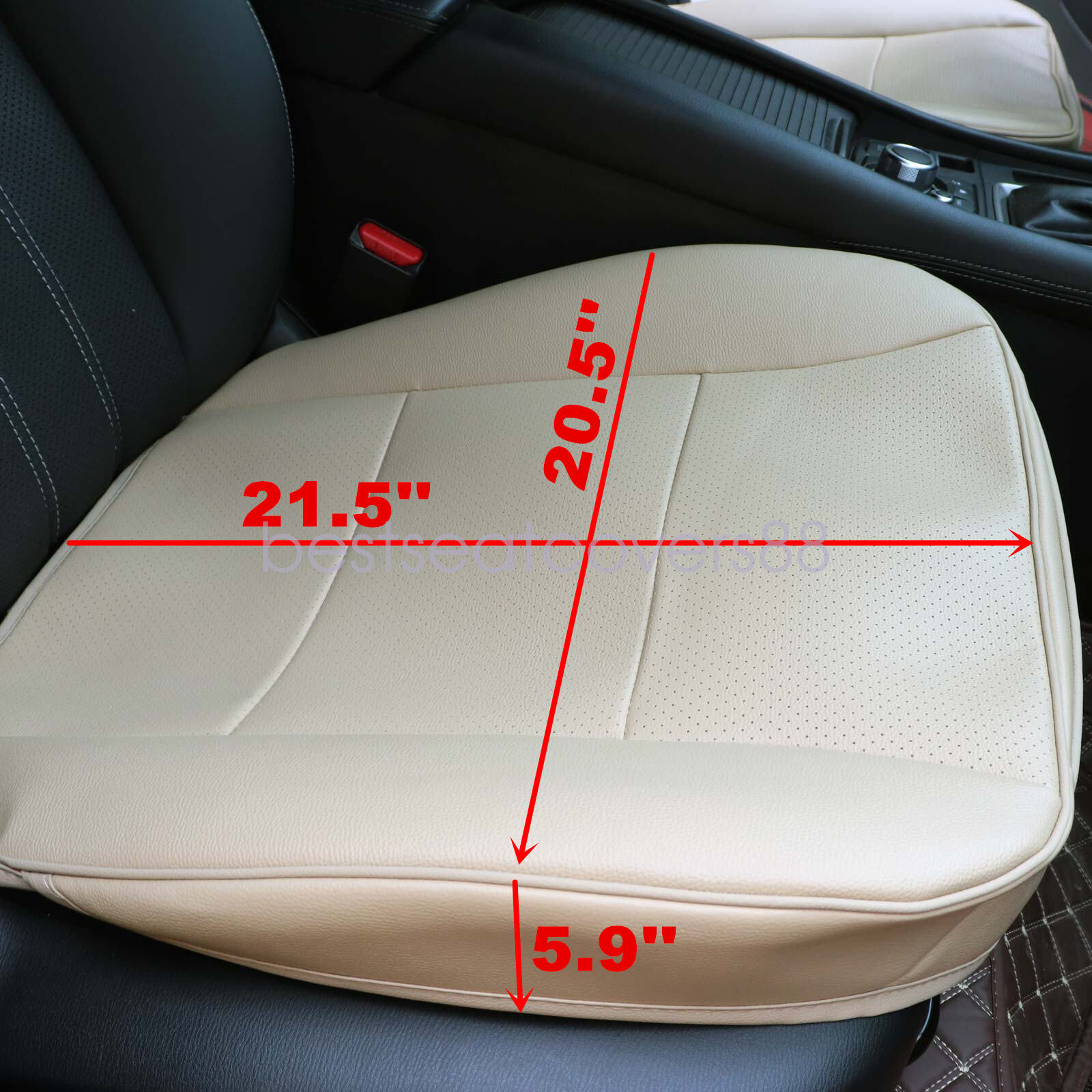 Front Seat Cover Half/Full Surround Chair Cushion Mat Pad Auto Car PU