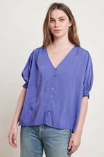 VELVET By Graham & Spencer Chelsey Button Up Blouse Bramble S $10 B3