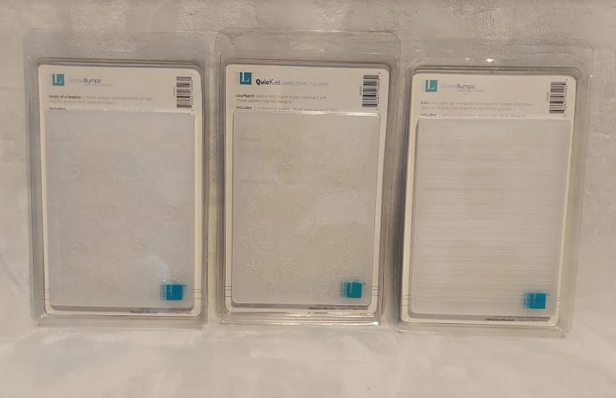 NEW LifeStyle Crafts QUICKUTZ Embossing Folders Trim Courtyard BIRDS OF FEATHER - Image 2 of 2