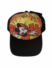 Vintage Walt Disney Mickey Mouse SnapBack Trucker Hat, Youth Size, Mesh Black