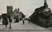 C U Williams Grand Trunk Depot Lansing Michigan Photoette Postcard