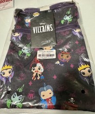 🌙☁️Loungefly Funko POP! Bolso Bandolera Bolso Pasaporte Estampado Villanos Disney ☁️