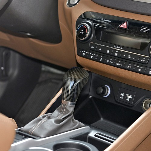 For Hyundai Tucson 2016-2021 Carbon Fiber Console Gear Shift Knob Cover Trim 2pc - Bild 4 von 13