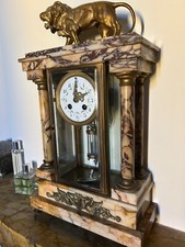 Orologio marmo 800’ trittico candelieri - antique table watch