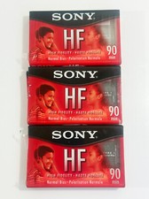 Lot of 3 SONY HF High Fidelity Normal Bias 90 min Audio Cassette Blank Tapes