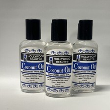 Lot of 3 Hollywood Beauty Coconut Oil Hair And Skin Moisturizer  Massage Oil