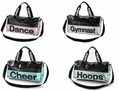 Justice Flip Sequin Duffel Duffle Bag Gymnast Dance Cheer Hoops Basketball Sport Ebay