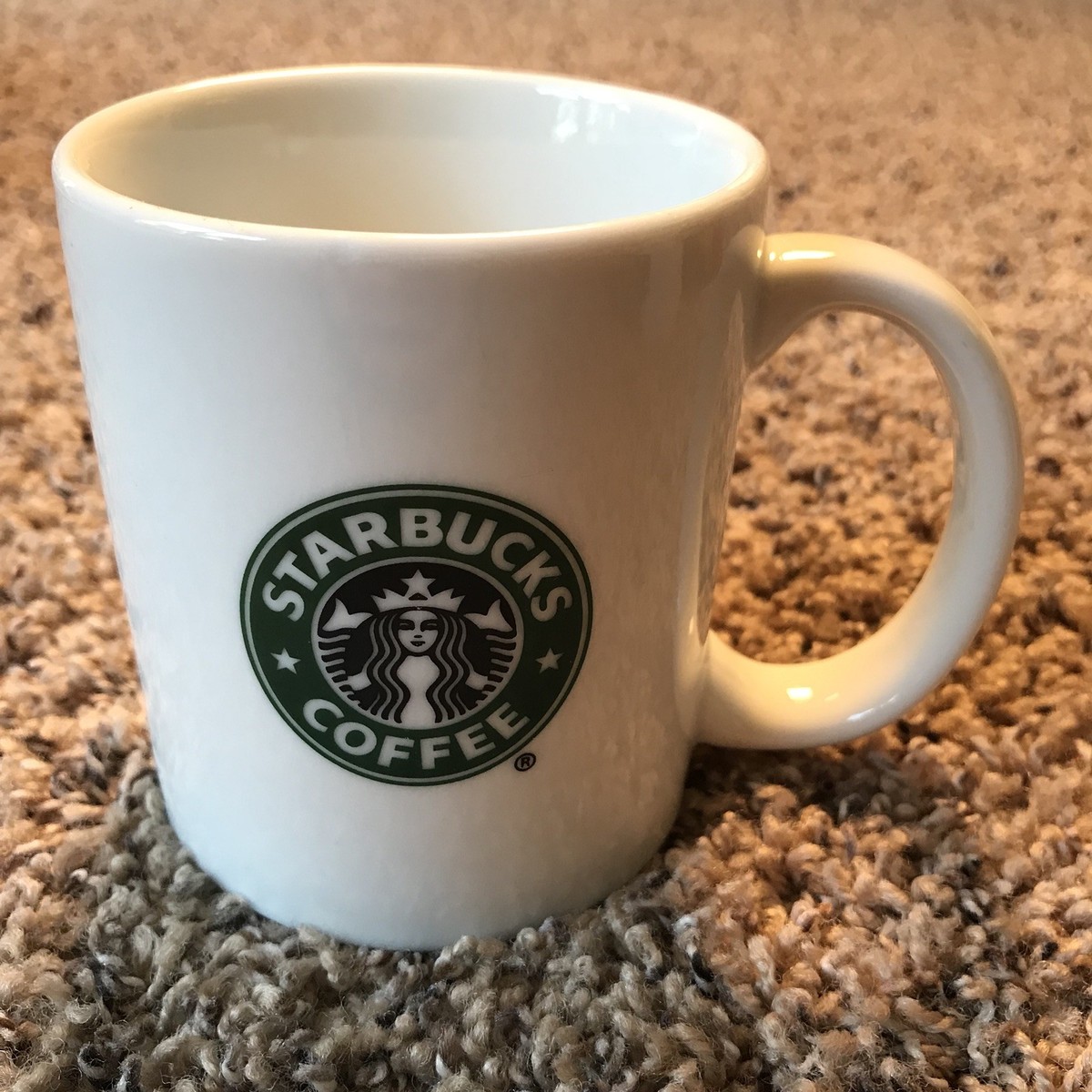 2007 Starbucks Coffee CLASSIC green Mermaid White Ceramic Coffee Mug/cup 10  oz | eBay
