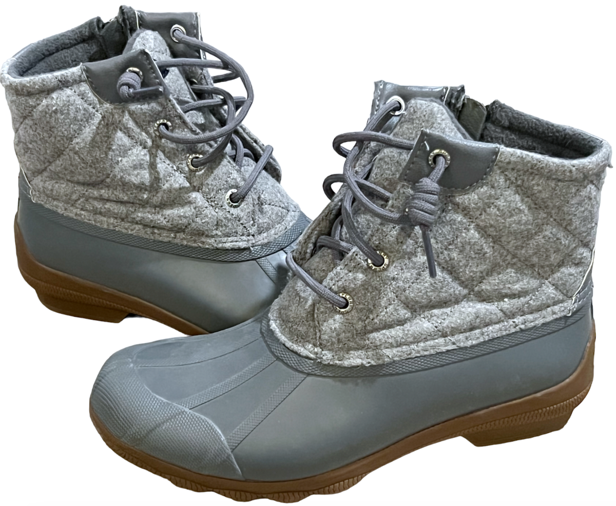 sperry syren duck boots grey