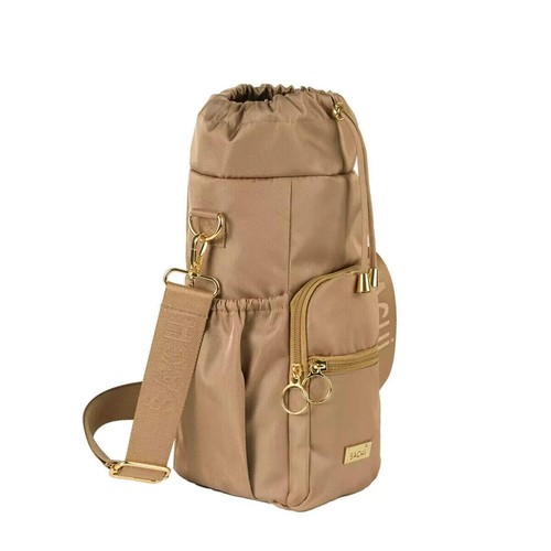 Sachi Crossbody Insulated Bottle Bag Cooles Tote Carrier Purse Latte - Picture 3 of 7