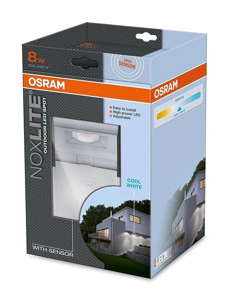 Osram LED Spot Noxlite Außenstrahler schwenkbar kaltweiß 8W EEK:G(Spektr.A-G) - Bild 2 von 2
