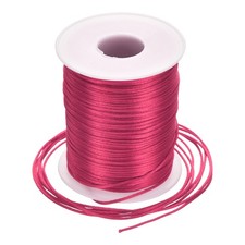 Nylon Satin Cord 1.5mm, 109 Yard Nylon String for Bracelet Thread Rose Red