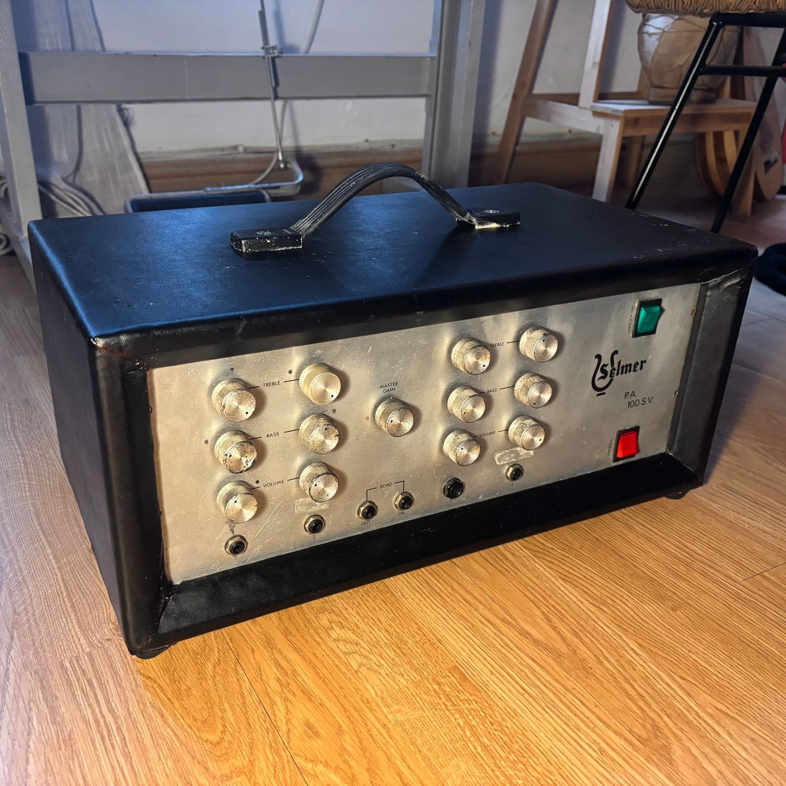 1971 Selmer PA 100 watt SV all valve EL34 ECC8 guitar  /  bass amplifier