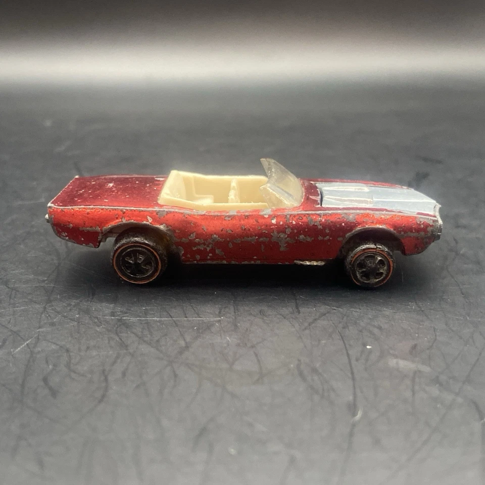Hot Wheels Red Custom Firebird 1967 EE. UU. Redline con capó repro interior blanco Foto 4 de 4