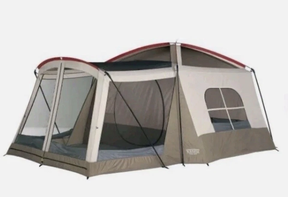 Tienda de campaña Wenzel Klondike 36424 16 x 11' para 8 personas - gris/taupe usada una vez Foto 3 de 4