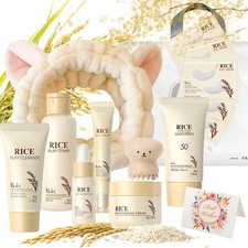15PC Luxury Rice Korean Skin Care Set Gift Kit for Women Glass Skin Luxury rice