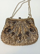 Vintage 40's hand Beaded evening Purse La Regale Hong Kong