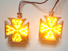 Amber Led Maltese Cross Turn Signal Lights Amber Led Maltese Cross Turn Signal Lights