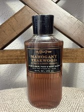 Bath  Body Works Mahogany Teakwood 3-in-1 Hair Face Body Wash 10 Fl Oz-new