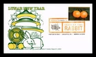 US COVER LUNAR NEW YEAR OF THE RABBIT FDC THERMOGRAPHED GRAEBNER AFDCS CACHET