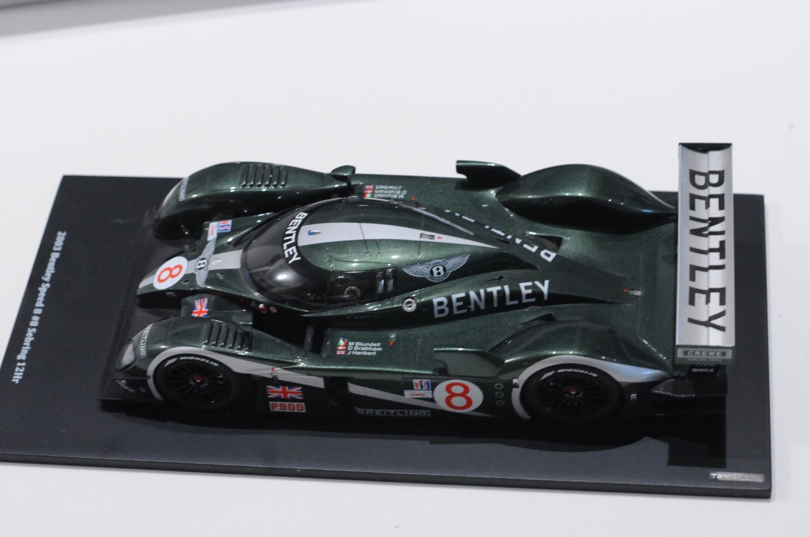 TSM MODEL 2003 BENTLEY SPEED 8 SEBRING 12-H 3RD PLACE #8 SCALE 1:18