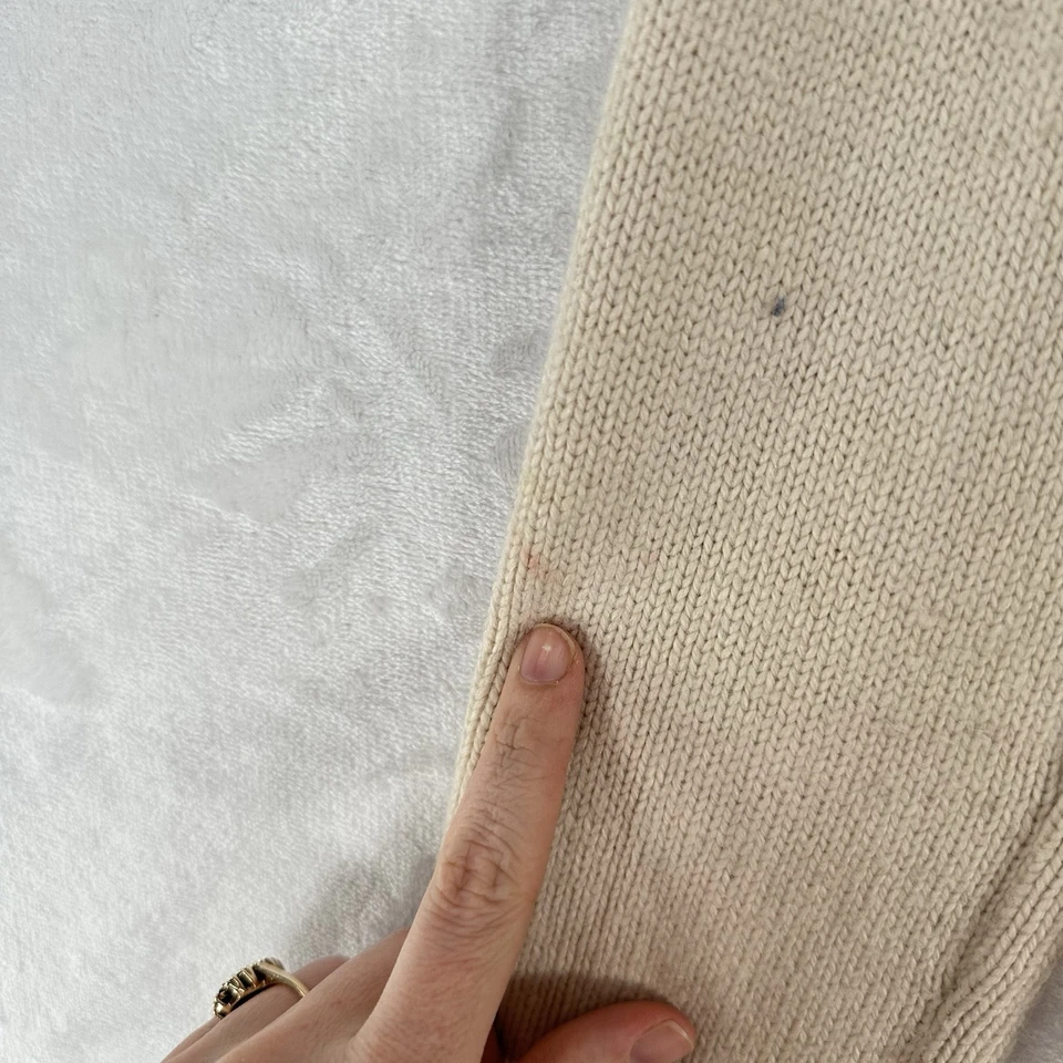 Suéter Anthropologie Sleeping On Snow para mujer XS marfil cabello de conejo mezcla capucha Foto 4 de 4