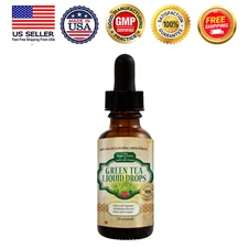 Green Tea Extract Liquid Drops Appetite Control Fat Burn Weight Loss Supplement