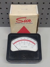 Vtg Sun Electric Voltmeter 0-16 DC Volts 728-102 Made In USA