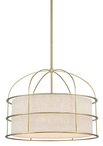 Minka Lavery 2155 Gateway Park 5 Light 20"W Cage Pendant - Brass - Picture 1 of 5