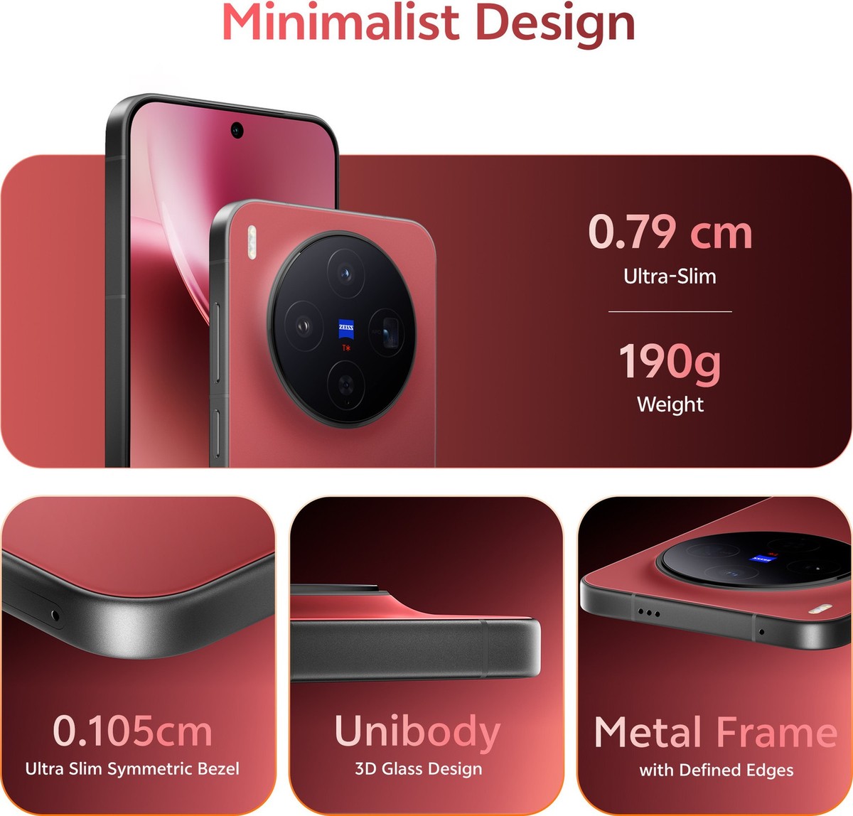 Vivo X300 5G 12GB 512GB Summit Red Dual SIM Global Version NFC