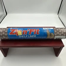 Vintage Zip n’ Fit Shelf Liner Lining Drawer Retro Vintage Brown 1982 New